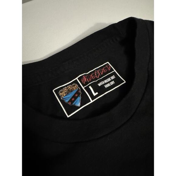 Undecided Graphic T-Shirt Men's Size Large Short Sleeve Black - Picture 2 of 5